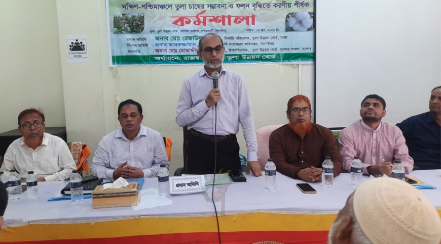 ঝিনাইদহে তুলা চাষের সম্ভাবনা বিষয়ক কর্মশালা অনুষ্ঠিত