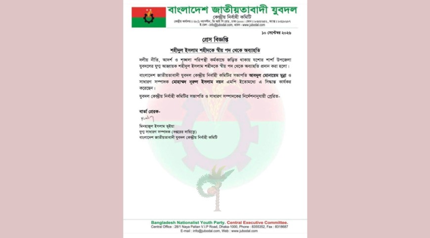 শার্শা যুবদল নেতা শহীদকে অব্যাহতি, যশোর-মাগুরার দুইজনকে চূড়ান্ত সতর্কবার্তা